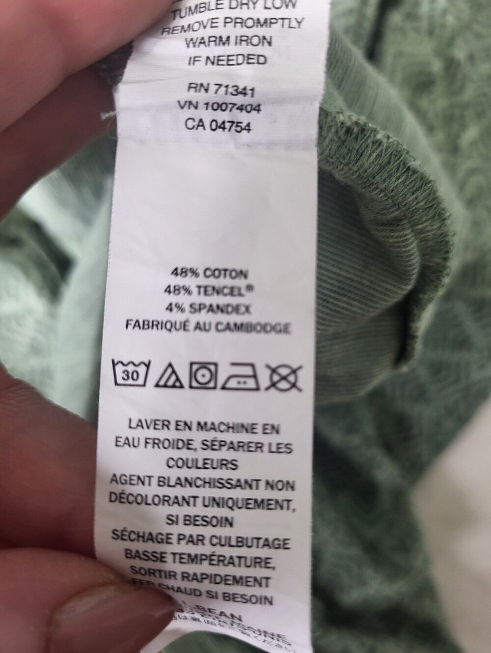 L.L Bean Green Printed Wrap-Style Women's Dress. Size Medium. Item 507253 - Picture 8 of 11